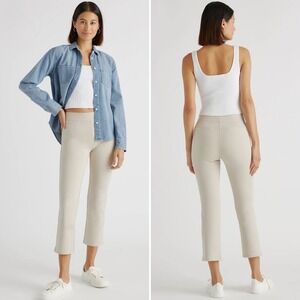 Quince Ultra Stretch Ponte Kick Flare Pant Ecru Size M Stretch Wrinkle Free